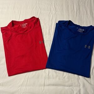 Under Armour Men's Short Sleeve Tees in Red and Blue
